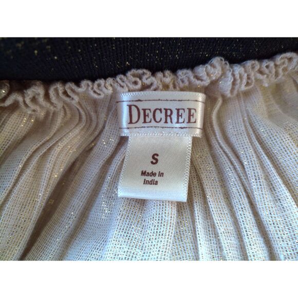 Decree Shimmer Tulle Skirt Sz‎ S Gold Sparkle Elastic Waist Excellent Condition - Picture 3 of 6